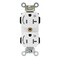 Leviton PlugsandReceptacles, 20A, 125VAC, Wht, Nylon M5362-2SW - alternate 1