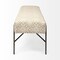 Homeroots 17in Cream and Black Upholstered Cotton Blend Geometric Bench 376189 - alternate 6