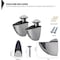 Fab Glass And Mirror 6in. L x 0.37in. H x 6in. W Wall Mount Clear Tempered Glass Floating Corner Shelf in Chrom SH-CRTR60 - alternate 5