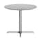Flash Furniture 36" Round Outdoor Tabletop, Gray Faux Concrete, Seamless Surface Technology, 30" x 30" Silver X Base ST-RD36-CMGY-T3030S-GG - alternate 9