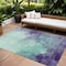 Homeroots 9' X 12' Blue And Purple Abstract Washable Indoor Outdoor Area Rug 604837 - alternate 1