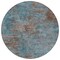 Homeroots 8' Teal Blue And Brown Round Abstract Washable Indoor Outdoor Area Rug 609396 - alternate 7