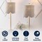 Jonathan Y Celerie 27.5" Coastal Bohemian Rattan/Iron Scalloped Buffet LED Table Lamp w/Pull Chain, White/B, 2PK JYL1138B-SET2 - alternate 8