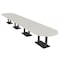 Skutchi Designs Racetrack Conference Table With Power Unit, 48 in W, 264 in L, Ivory HAR-RAC-48X264-DOU.BK-K458-NA - alternate 1