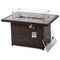 Leisuremod Mace Wicker Patio Modern Propane Fire Pit Table, Dark Brown CFW44G-DBR - alternate 1
