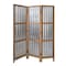 Homeroots 72" Brown Folding Three Panel Screen Room Divider 379904 - alternate 1