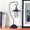 Homeroots 22" Navy Blue Metal Arched Table Lamp With Navy Blue Cage Shade 524330 - alternate 9