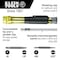 Klein Tools Multi-Bit Electronics Pocket Screwdriver, SAE, 4-In-1 No. 0, No. 00, 1/8 in, 3/32 in, 6 1/2 in L 32614 - alternate 10