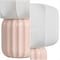 Jonathan Y Leola 10 in. Modern Contemporary Ceramic Fluted Mini w/Ribbed Cocoon Pumpkin Shade LED Table Lamp, Li JYL4202B - alternate 7
