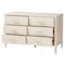 Baxton Studio Primrose Mid-Century Ivory Fluted Wood 6-Drawer Dresser 249-13823-ZORO - alternate 10
