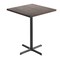 Flash Furniture Bennett 36 in Square Solid Wood Indoor Tabletop in Dark Brown with 30 in x 30 in Bar Height GSF-SQ36-DKBRN-T3030B-GG - alternate 1