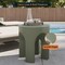 Leisuremod Crus Modern 18 in Round Fiberstone Side Table, 260 lb Capacity, Weather-Resistant, Fully Assembled CST17GR - alternate 9