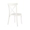 Homeroots Set of Four 21" White Heavy Duty Plastic Outdoor Stacking Dining Chairs 565179 - alternate 6