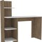 Homeroots 47" White and Brown Computer Desk 403837 - alternate 5