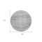Homeroots 8' Gray And Ivory Round Oriental Washable Indoor Outdoor Area Rug 605117 - alternate 9