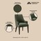 Manhattan Comfort Beever Chenille Wood Armchair in Forest Green DC103AR-GR - alternate 7