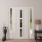 Vdomdoors Front Exterior Prehung Metal-Plastic Door Frosted Glass / MANUX 8112 White Silk / Office Commercial MANUX8112EXD-WS-W14+32+14-H80-LH-I - alternate 2