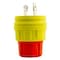 Ericson Watertight Locking Plug, L16-30P, 30 A, 480V AC, Three Phase, 3 Pole, Yellow 2524-PW6P-AM - alternate 1