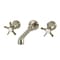 Kingston Brass Double-Handle Wall Mount Bathroom Faucet, Brushed Nickel KS7128NX - alternate 1