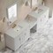 James Martin Vanities Bellshire 120" Dual Vanity Set w/24" Make-Up Counter, Bright White w/3 cm Lime Delight Silestone Top 660-VMC120-BW-3LDL - alternate 5