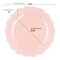 Smarty Had A Party 7.5" Pearl Pink Round Lotus Plastic Appetizer/Salad Plates, 120PK 8857-PNK-CASE - alternate 6