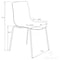 Leisuremod Astor Water Ripple Design Dining Chair, Transparent Blue, 2PK AC20TBU2 - alternate 7