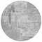 Homeroots 8' Gray And Off White Round Abstract Washable Indoor Outdoor Area Rug 609198 - alternate 7