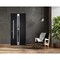 Vdomdoors Steel Door Deux 1755 Black Enamel Stainless Inserts Single Modern Painted-W36xH80-Left Inswing DEUX1755EXD-BLK-W36 x H80-Left-hand Inswing - alternate 6