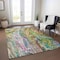 Homeroots 8' X 10' Green Gold And White Abstract Washable Indoor Outdoor Area Rug 577941 - alternate 5