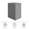 Space Solutions 14.25 in W 2 Drawer Vertical File Cabinet, Arctic Silver 24400 - alternate 11