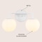 Jonathan Y Louis Parisian Globe 15" 2-Light Metal/Frosted Glass Modern Contemporary LED Vanity Light, White JYL3535D - alternate 9