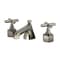 Kingston Brass Widespread Bathroom Faucet with Brass Pop-Up, Black Stainless KZ446CHXBSS - alternate 1