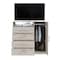 Homeroots 36" Light Gray Manufactured Wood Four Drawer Combo Dresser 477774 - alternate 5