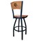 Holland Bar Stool Co 30" Blk Wrinkle UAB Swivel Bar Stool, Laser Engraved Back L03830BWMedMplAAlaBirMedMpl - alternate 6