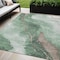 Homeroots 5' X 8' Green And Taupe Abstract Washable Indoor Outdoor Area Rug 611370 - alternate 1