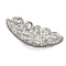 Homeroots 20" Silver Aluminum Abstract Circles Oval Decorative Bowl 628126 - alternate 6