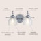 Jonathan Y Virginia 17.25" 2-Light Metal/Glass LED Vanity Light, Chrome JYL7408A - alternate 9