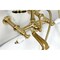 Kingston Brass 7-Inch Wall Mount Tub Faucet with Hand Shower, Brushed Brass CC545T7 - alternate 5
