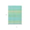 Homeroots 10' X 14' Aqua Green And Yellow Striped Washable Indoor Outdoor Area Rug 614796 - alternate 8