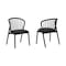 Armen Living Echo Black Oak Wood and Faux Leather Dining Chairs - Set of 2 LCECSIBLK - alternate 1