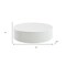 Homeroots 47" White Wood Round Drum Coffee Table 714211 - alternate 4