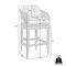 Armen Living Orbit Outdoor Patio 26in Counter Stool in Weathered Eucalyptus Wood with Gray Rope LCORBAEUCTP26 - alternate 8