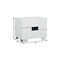 Homeroots 18" White Solid and Manufactured Wood And Mirrored Glass Two Drawer Nightstand 329639 - alternate 3