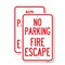 Signmission No Parking Fire Escape, 12'' X 18'' 2 Signs, Heavy Gauge Aluminum, 2PK A-1218-2PACK-23743 - alternate 1