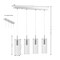 Jonathan Y Mium 29.5" 4-Light Modern Style Iron/Crystal/Glass Integrated LED Linear Pendant, Chrome JYL1706A - alternate 9