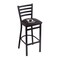 Holland Bar Stool Co 30" Blk Wrinkle POW/MIA Stationary Bar Stool, Ladder Back L00430POWMIA - alternate 1