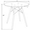 Leisuremod Round 31.5 in W, 30 in L, MDF/Iron/Steel/Solid Wood, Black EP31BLR - alternate 5