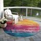 Homeroots 8' Merlot And Blush Round Abstract Washable Indoor Outdoor Area Rug 610945 - alternate 8