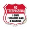 Signmission No Trespassing Shield Sign I Own Firearm, 12 inch X 12 inch, Vinyl Decal, 2PK SHI-D-2PACK-12-422 - alternate 1