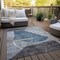 Homeroots 5' X 8' Blue Gray And Charcoal Abstract Washable Indoor Outdoor Area Rug 587573 - alternate 5